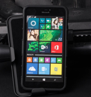 Силиконови гърбове Силиконови гърбове за Microsoft Луксозен силиконов гръб ТПУ Hybrid HARD ARMOR с твърда част плюс калъф за колан за Microsoft Lumia 640 XL черен